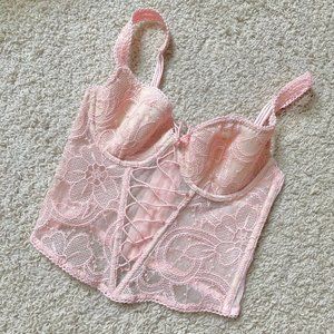 Victoria's Secret Pink Lace Corset Top